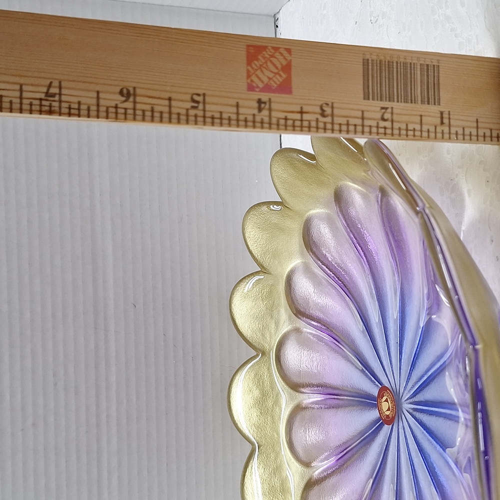 #AEF 3 Piece of Walther Glas Marrakech petal bowls And Plate gold and purple - Picture 16 of 16